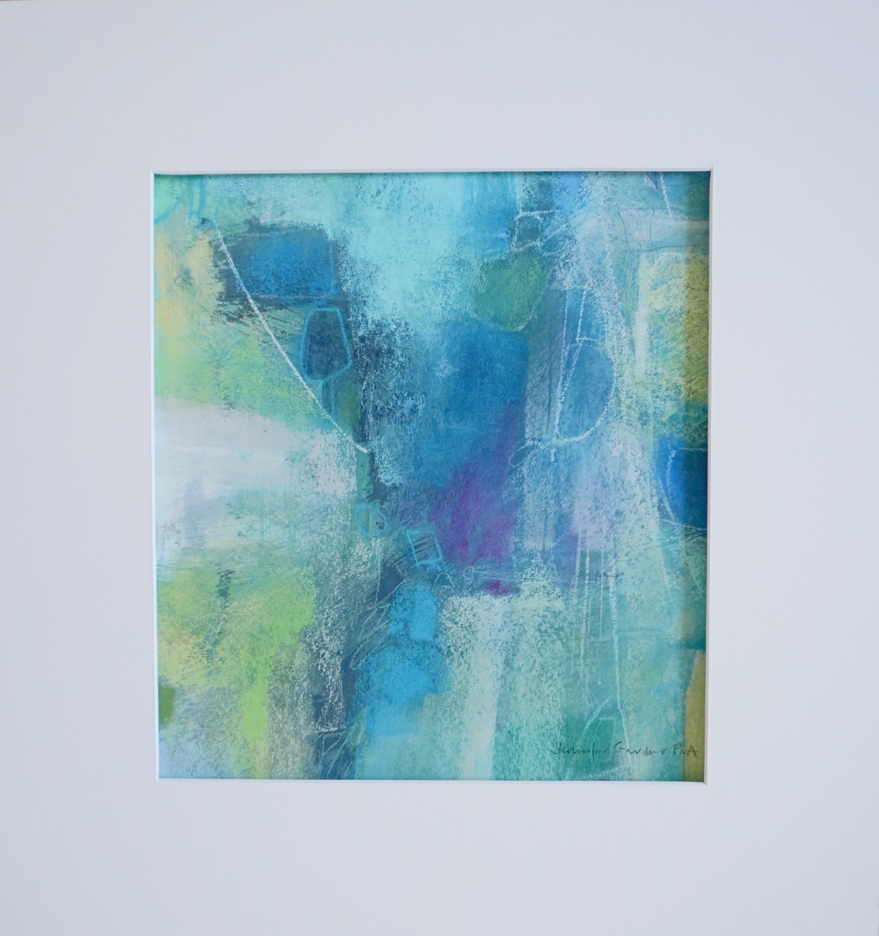 #124 - Unframed Mixed Media Abstract (18 x 19)