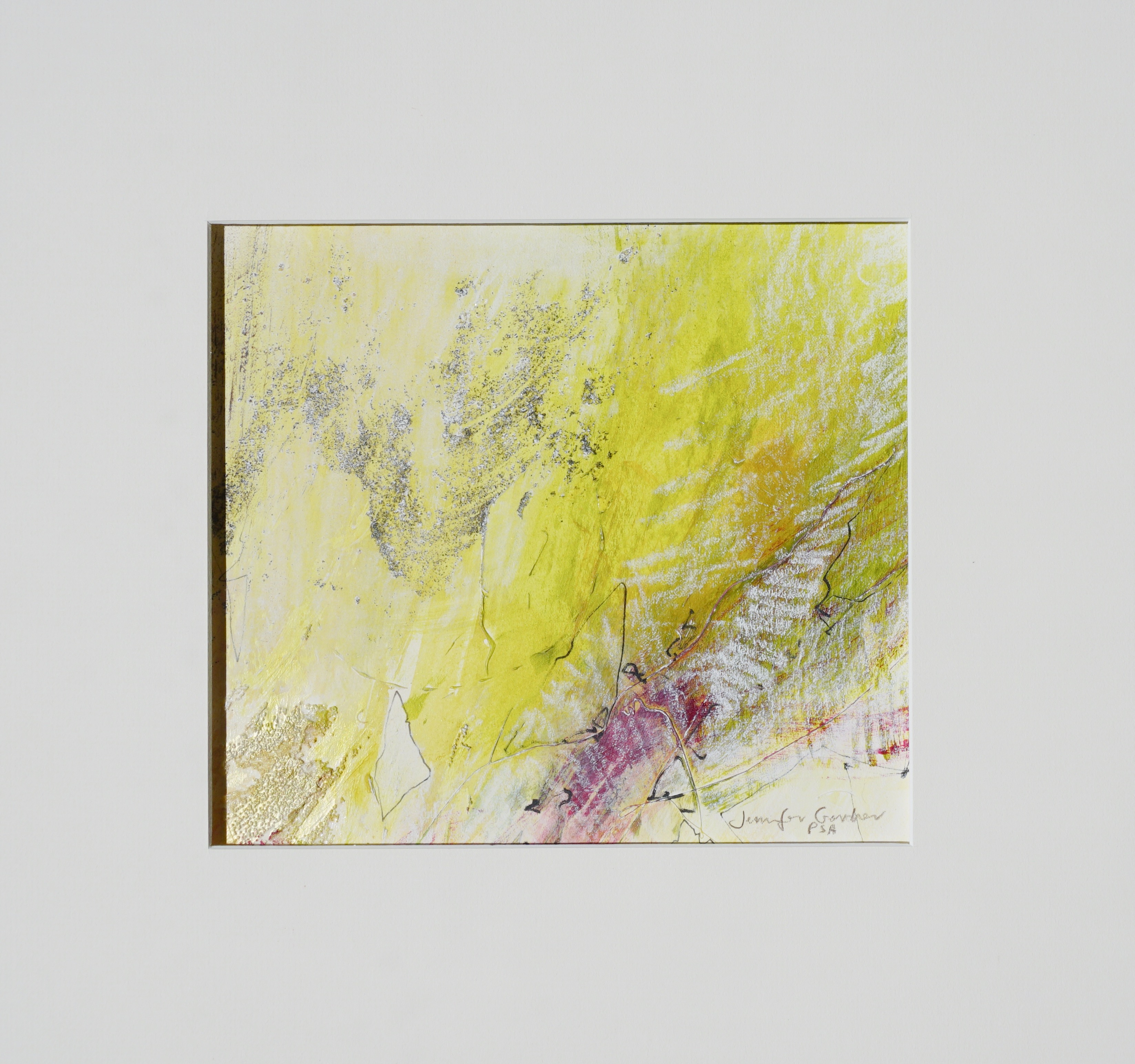 #139 - Unframed Mixed Media Abstract (15 x 14)