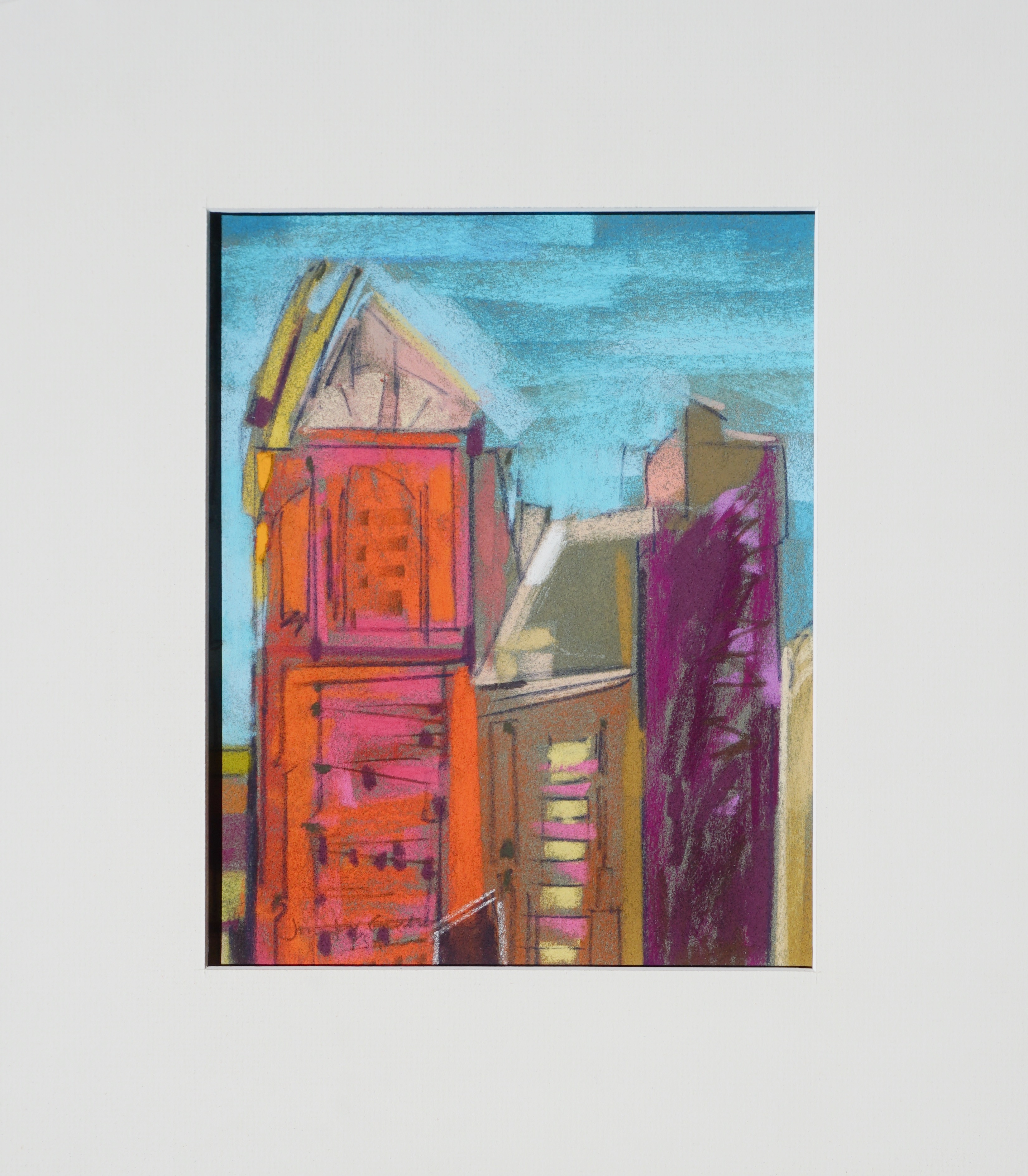 #140 - Unframed Pastel Cityscape (14 x 16)