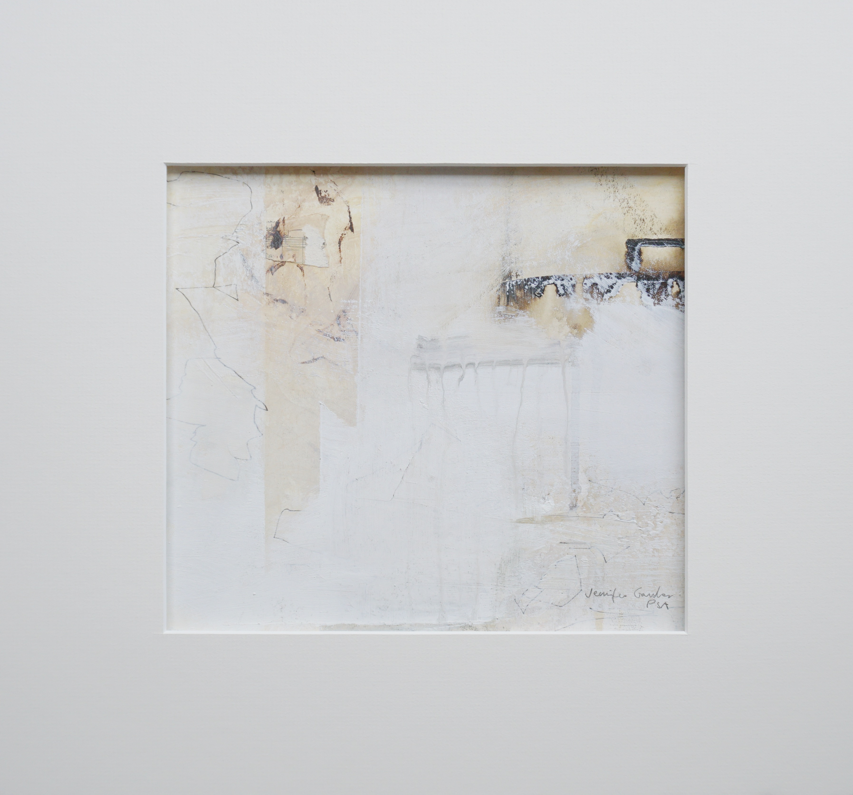 #6 - Unframed Mixed Media Abstract (15 x 14)
