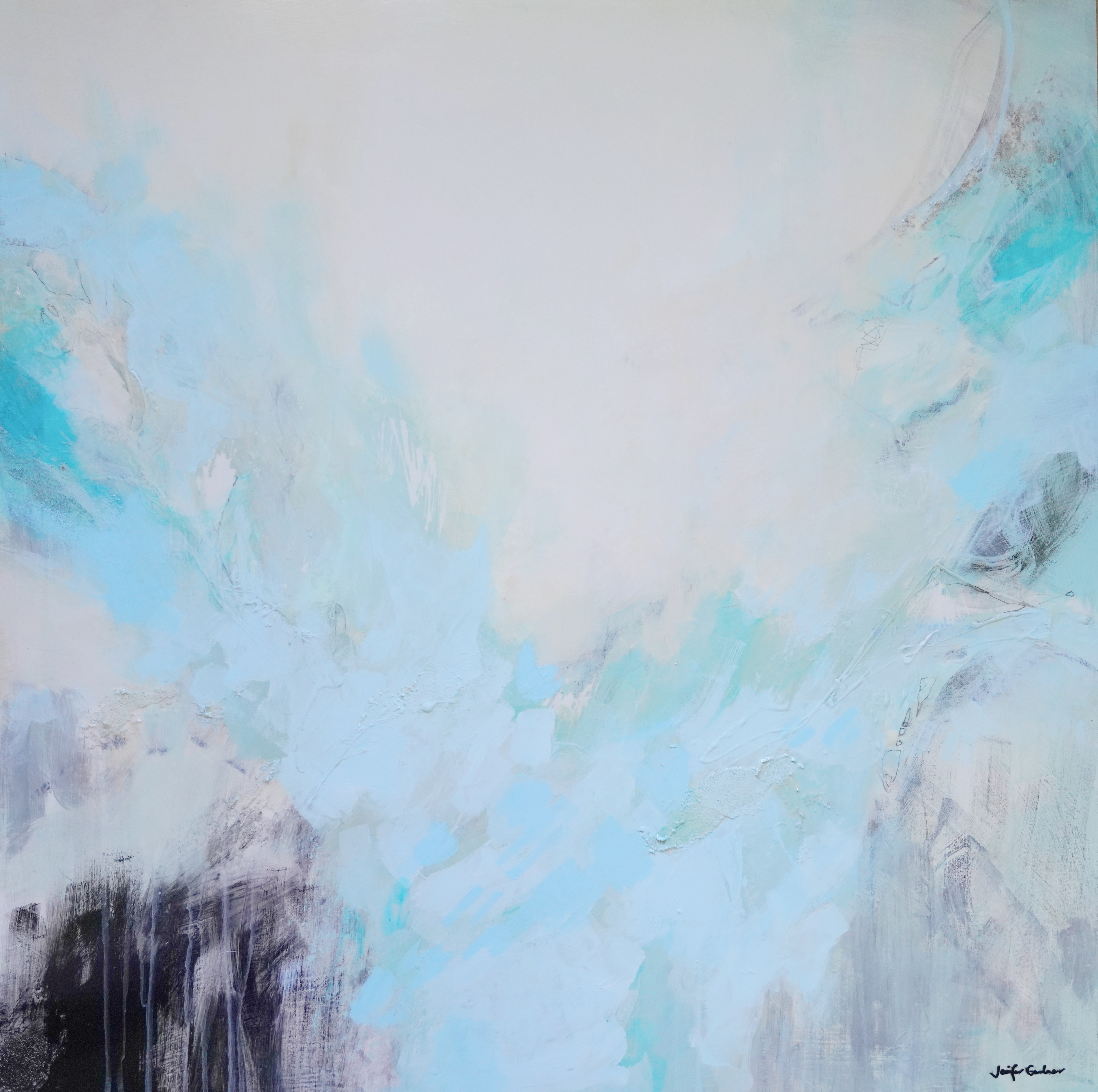 Neutral Sea Foam with Blue 1