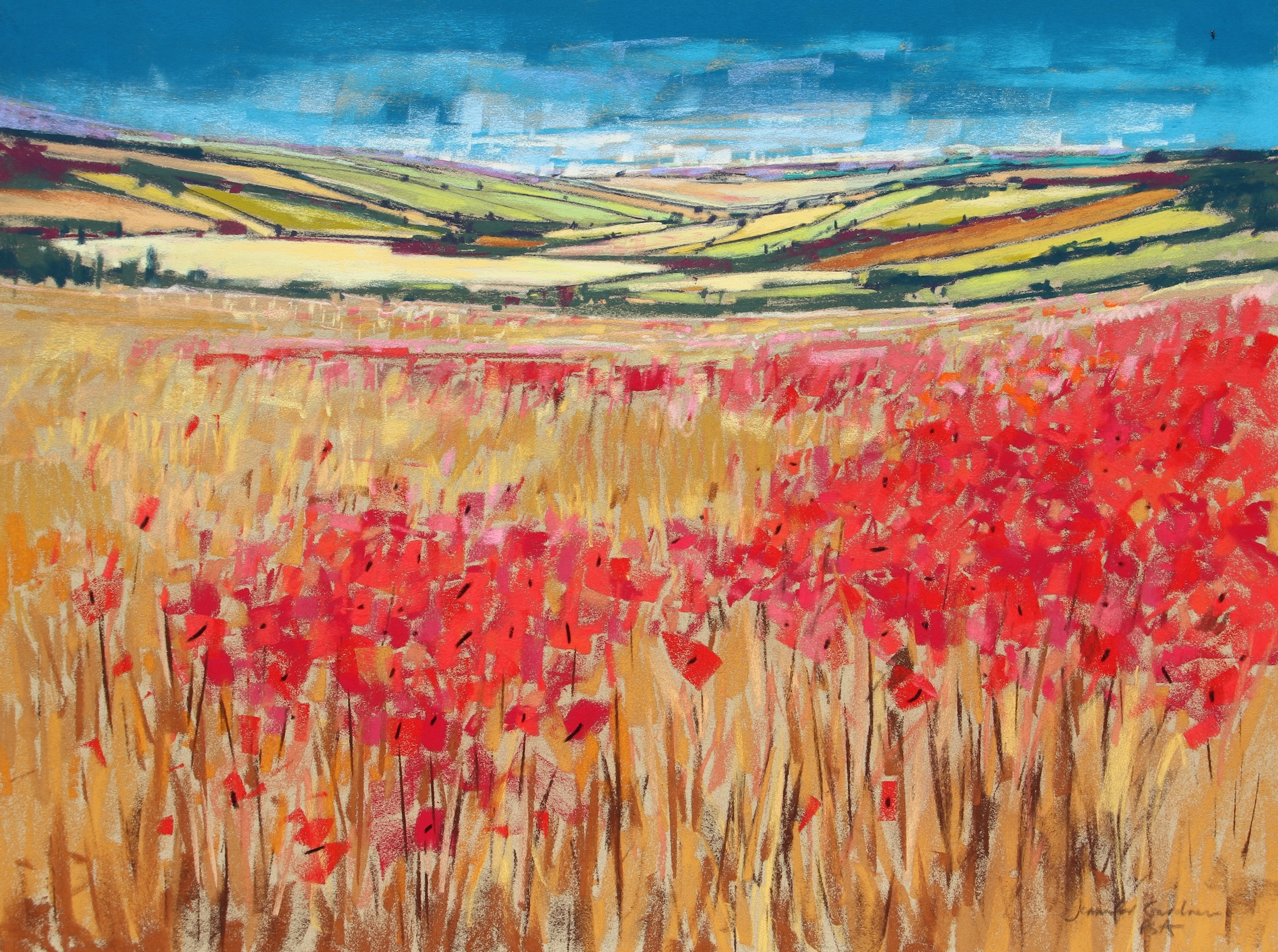 Poppies and Rolling Hills, England 4