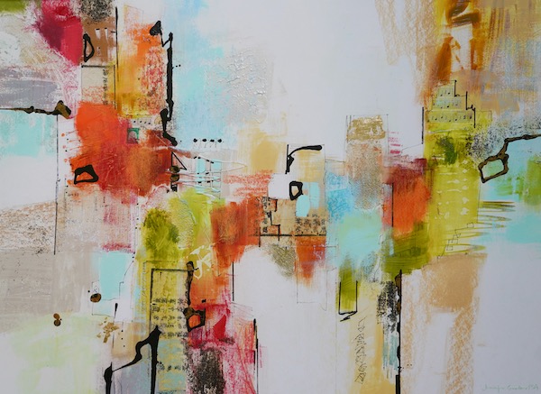 Mixed Media with Gold Leaf